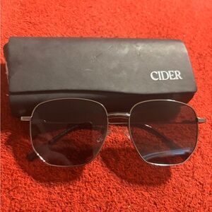 Cider Black Sunglasses with Case for Men. New